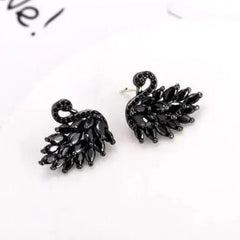 SWAN STUD EARRINGS SPARKLES