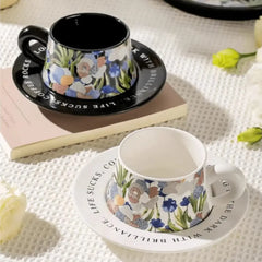 AESTHETIC FLORAL GARDEN CUP SET SPARKLES