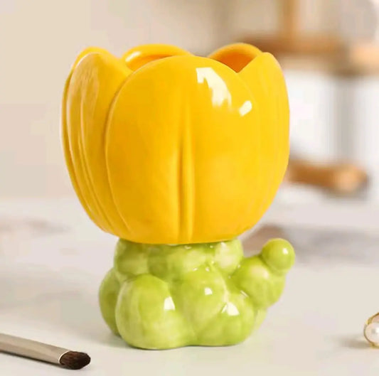 CERAMIC BRUSH HOLDER SPARKLES