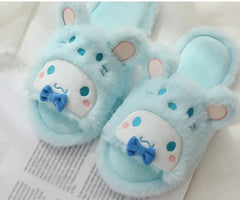 BEAUTIFUL FURY PLUSH SLIPPERS FOR WINTER SPARKLES