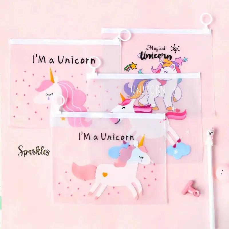 TRENDY TRANSLUCENT UNICORN POUCH SPARKLES