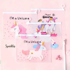 TRENDY TRANSLUCENT UNICORN POUCH SPARKLES
