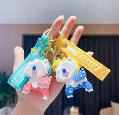 BUILDING BLOCK UNICORN KEYCHAIN SPARKLES