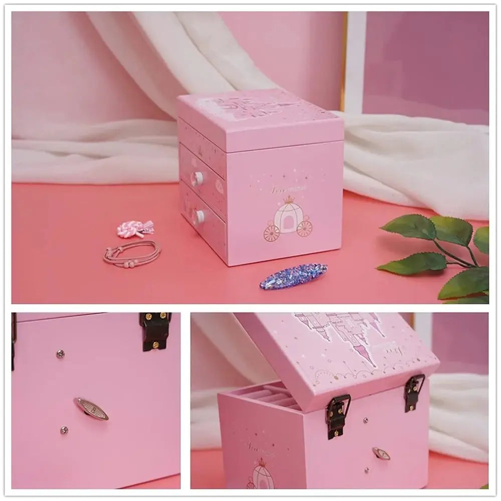 PRINCESS CASTLE WOODEN JEWELLERY VANITY SPARKLES