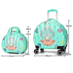 BEAUTIFUL SHELL LUGGAGE BAG SET SPARKLES