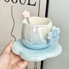 CERAMIC CHERRY BLOSSOM MUG SET SPARKLES