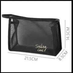 SMILING GIRL MAKEUP POUCH SPARKLES