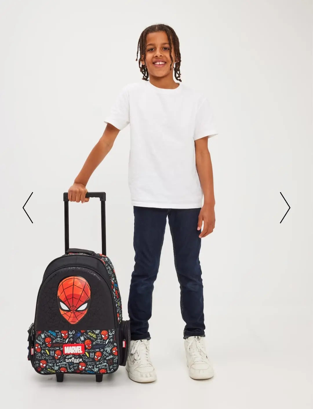 SMIGGLE SPIDER-MAN TROLLEY BAG SPARKLES