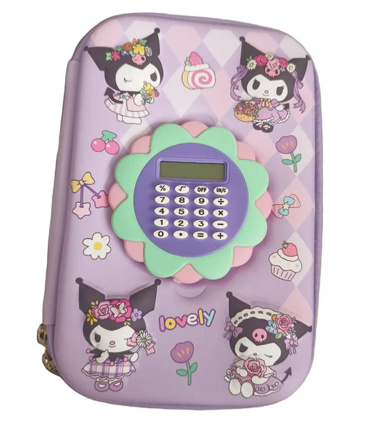 TRENDY PENCIL ORGANIZER WITH CALCULATOR - Sparkles