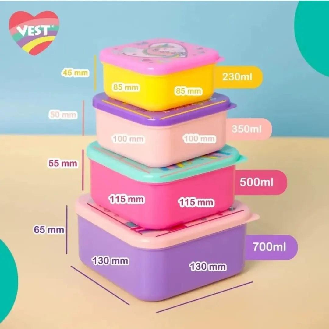 TRENDING 4 PC LUNCH BOX SET SPARKLES