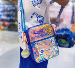 IRIDESCENT HOLOGRAPHIC SLING BAG SPARKLES