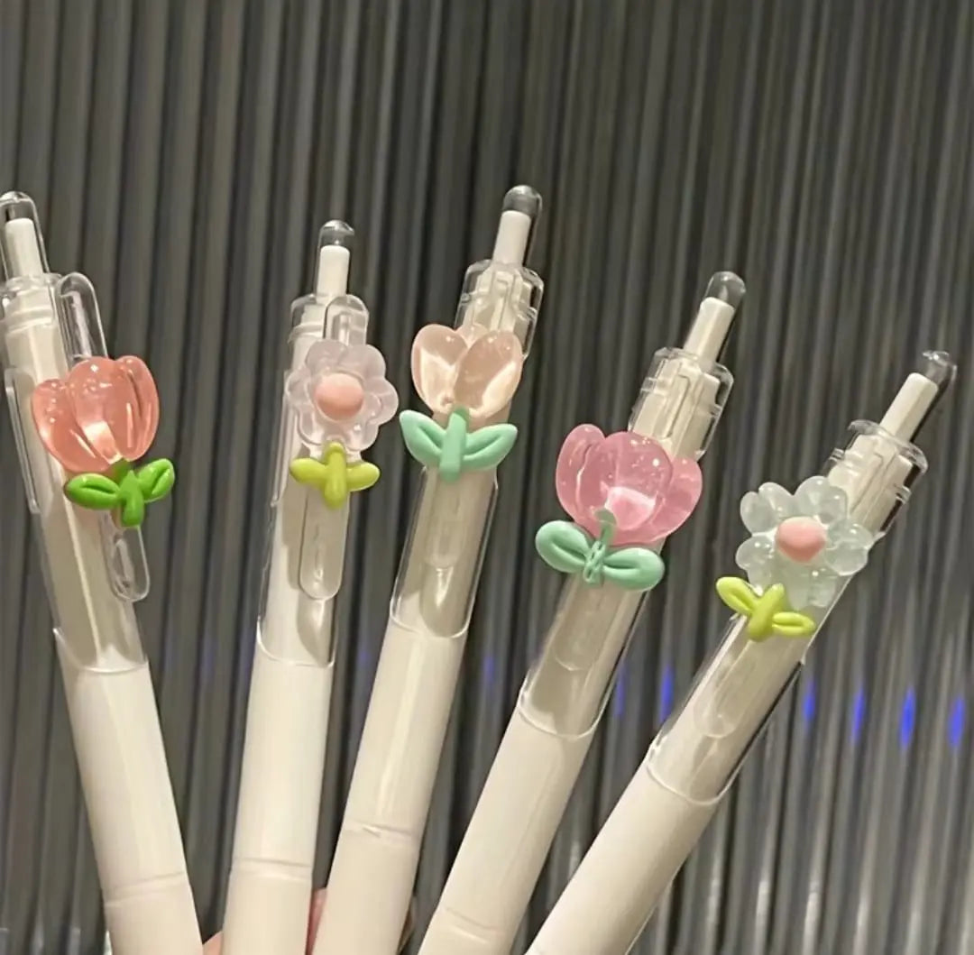 CUTE FLOWER GEL PEN SPARKLES