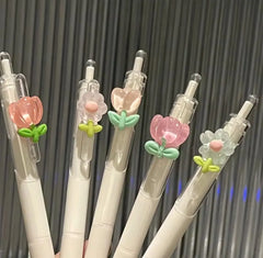 CUTE FLOWER GEL PEN SPARKLES