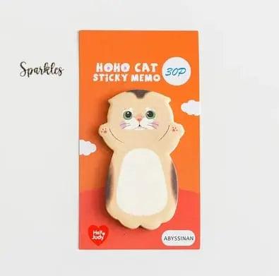 QUIRKY KITTY MEMO PAD SPARKLES