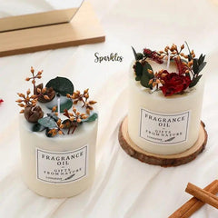 ROMANTIC DRIED FLOWER CANDLE SPARKLES