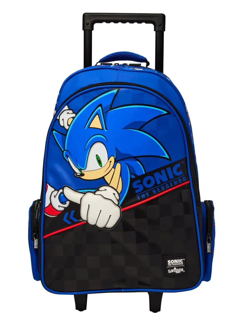 SMIGGLE SONIC TROLLEY BACKPACK WITH LIGHT UP WHEELS SPARKLES