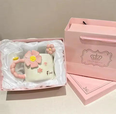 CHIC FLORAL CERAMIC COFFEE MUG SPARKLES