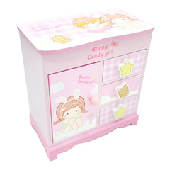 PINK WOODEN JEWELRY VANITY SPARKLES