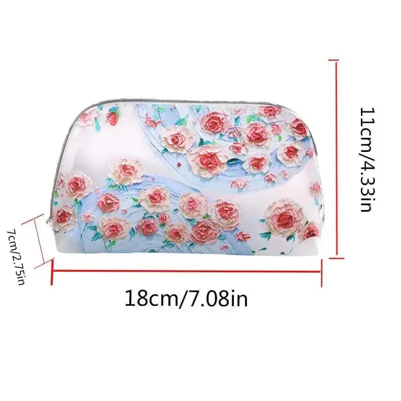FLORAL TOILETRY BAG SPARKLES