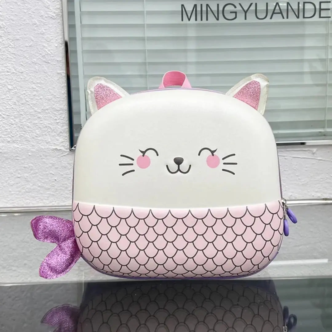 CUTE KITTY HARD SHELL BACKPACK SPARKLES