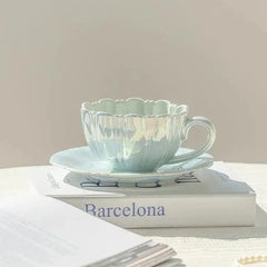 GLOSSY CERAMIC CAPPUCCINO MUG SPARKLES