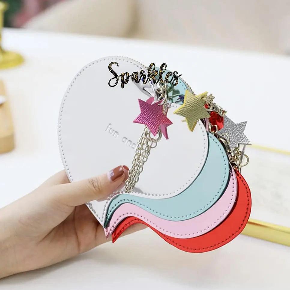 IRIDESCENT HEART POUCH SPARKLES