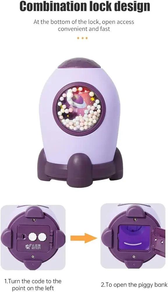 ROCKET PIGGY BANK SPARKLES