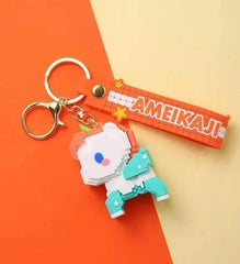 BUILDING BLOCK UNICORN KEYCHAIN SPARKLES