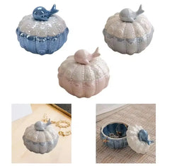 CERAMIC JEWELRY TRINKET BOX SPARKLES