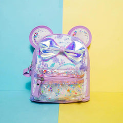 IRIDESCENT BOW BACKPACK SPARKLES