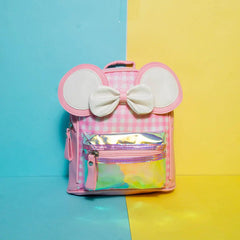 IRIDESCENT BOW BACKPACK SPARKLES