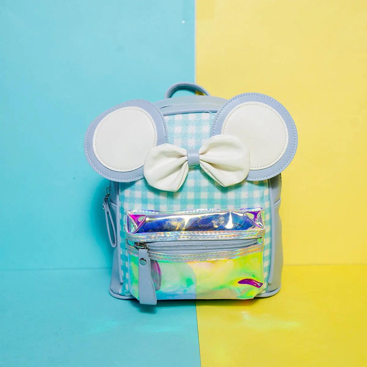 IRIDESCENT BOW BACKPACK SPARKLES