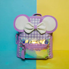 IRIDESCENT BOW BACKPACK SPARKLES