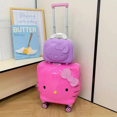 HELLO KITTY TRAVEL TROLLEY SET SPARKLES