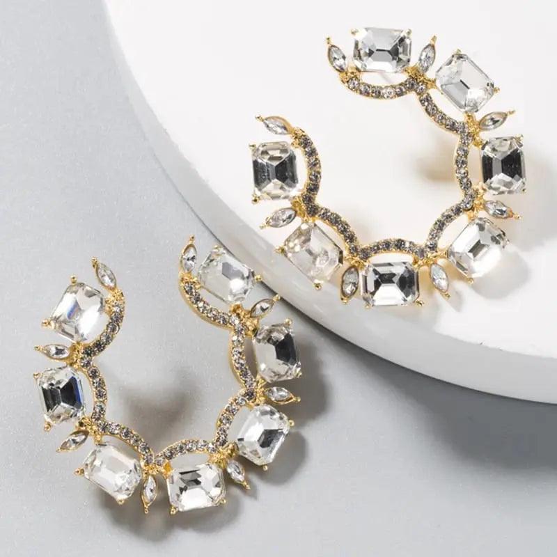 EXQUISITE HOOP EARRINGS SPARKLES