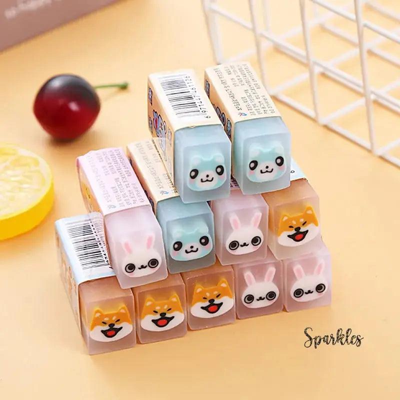 QUIRKY ANIMAL DESIGN ERASER SPARKLES