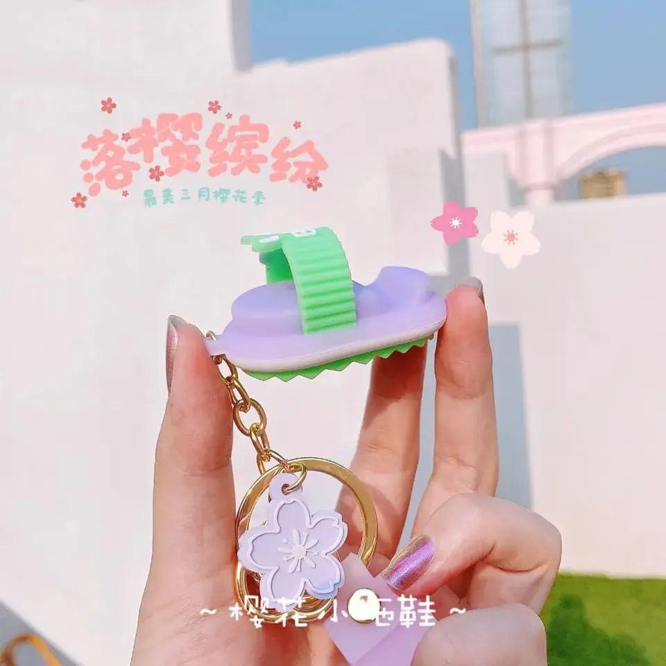 SAKURA SLIPPER KEYCHAIN SPARKLES