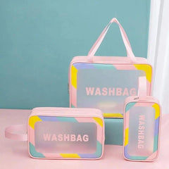 SET OF TOILETRY WASH BAGS SPARKLES