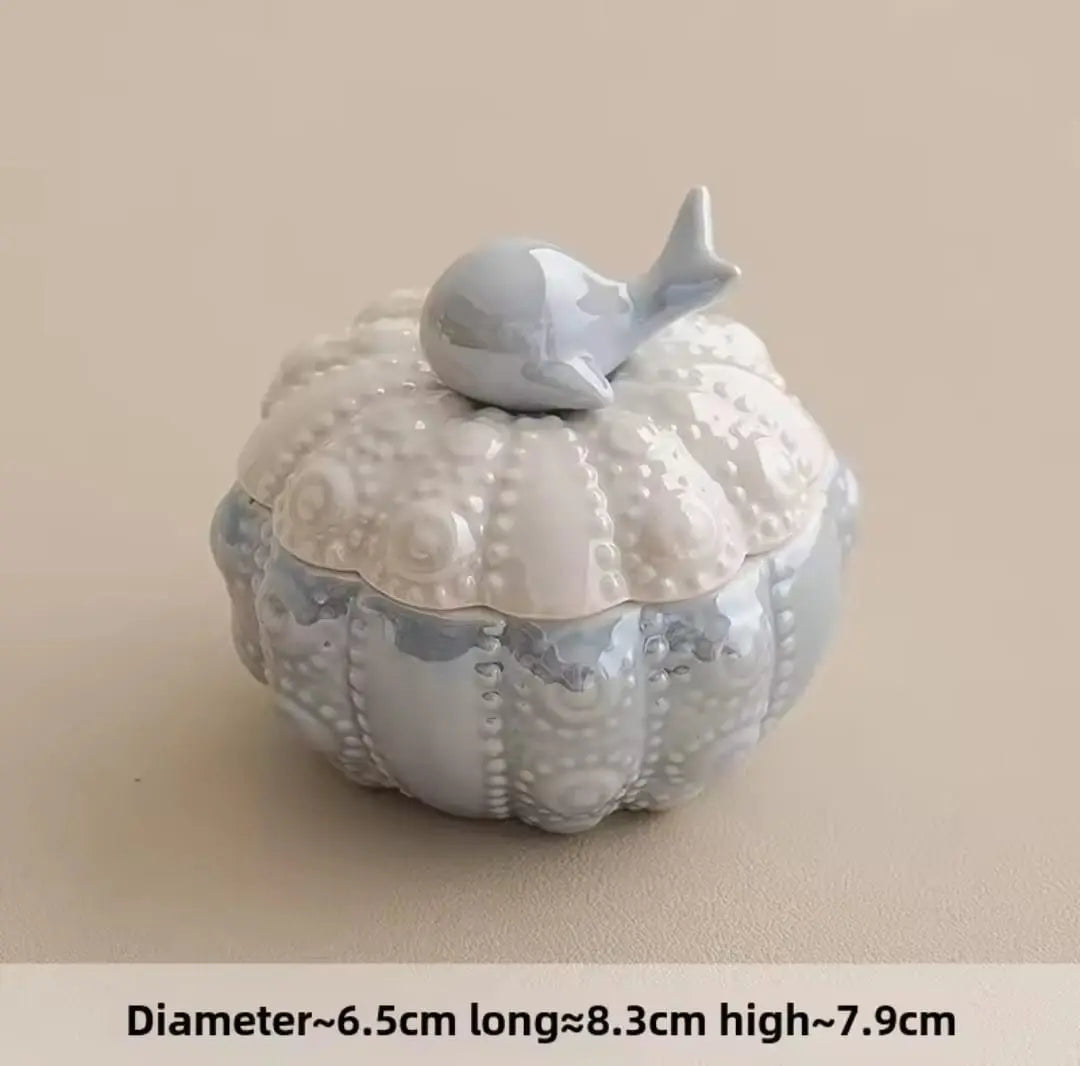 CERAMIC JEWELRY TRINKET BOX SPARKLES