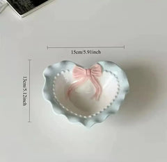 CERAMIC HEART TRINKET BOWL SPARKLES