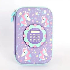 TRENDY PENCIL ORGANIZER WITH CALCULATOR - Sparkles