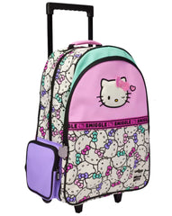 SMIGGLE HELLO KITTY TROLLEY BACKPACK WITH LIGHT UP WHEELS SPARKLES
