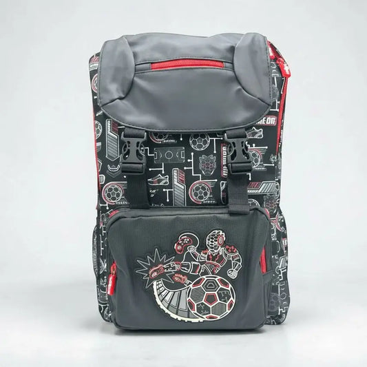 BLACK RED FLAP OVER BACKPACK