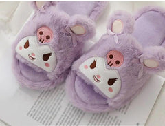 BEAUTIFUL FURY PLUSH SLIPPERS FOR WINTER SPARKLES