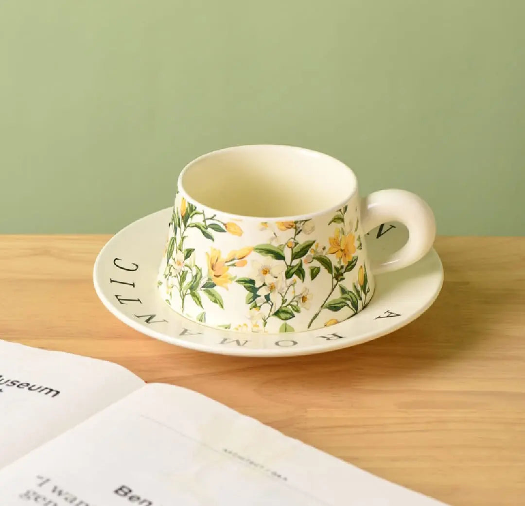 AESTHETIC FLORAL GARDEN CUP SET SPARKLES