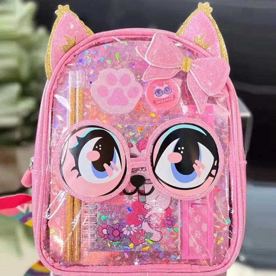 ADORABLE BACKPACK WITH STATIONERY SPARKLES