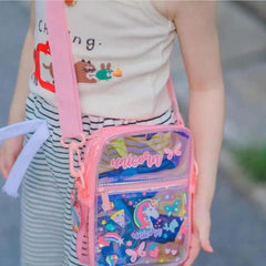 IRIDESCENT HOLOGRAPHIC SLING BAG SPARKLES