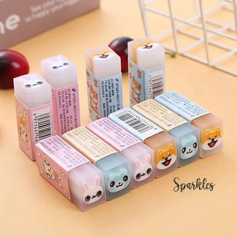 QUIRKY ANIMAL DESIGN ERASER SPARKLES