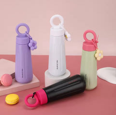 STAINLESS STEEL FLOWER FLASK SPARKLES