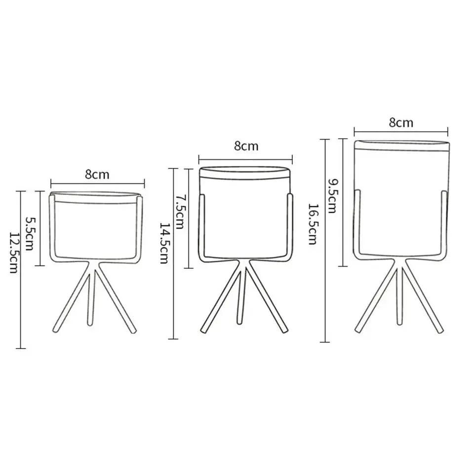 MODERN MARBLE CERAMIC POT PLANTER SPARKLES